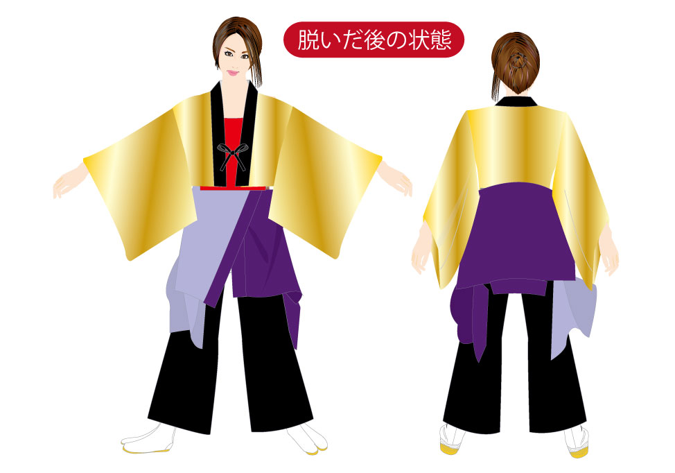 よさこい衣装早脱ぎチェンジ衣装説明
